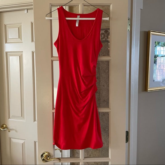 Athleta Red ruched dress XXS (almost new) - Picture 1 of 4